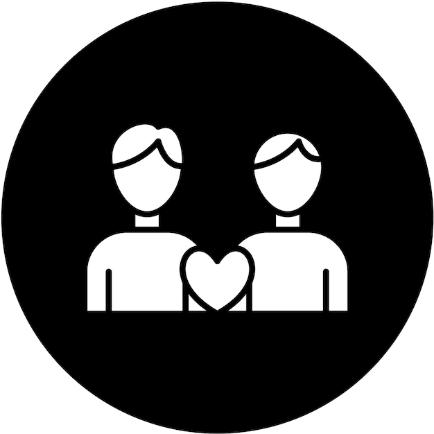 Diseño vectorial Estilo del icono de los amigos