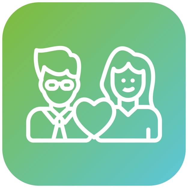 Diseño vectorial de estilo de icono de amor