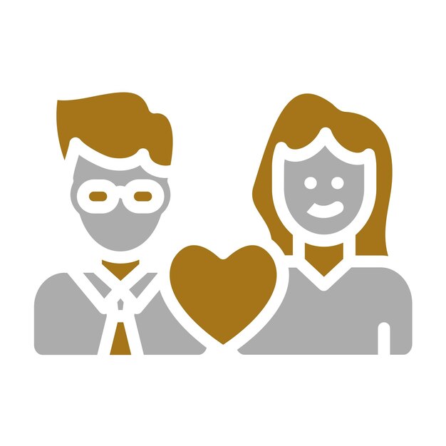 Diseño vectorial de estilo de icono de amor