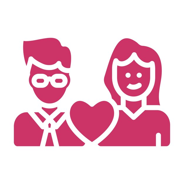 Diseño vectorial de estilo de icono de amor