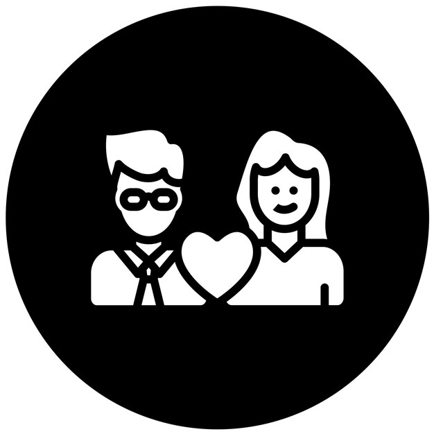 Diseño vectorial de estilo de icono de amor