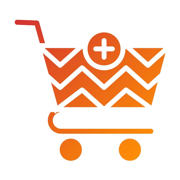 Diseño vectorial Estilo del icono de añadir al carrito