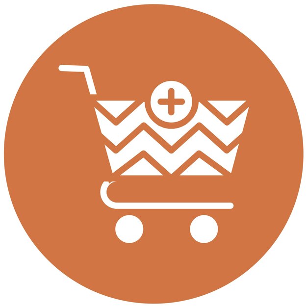 Diseño vectorial Estilo del icono de añadir al carrito
