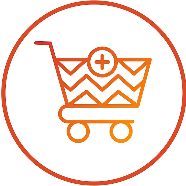 Diseño vectorial Estilo del icono de añadir al carrito