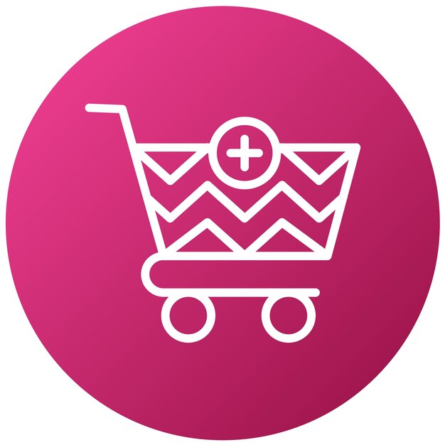Diseño vectorial Estilo del icono de añadir al carrito
