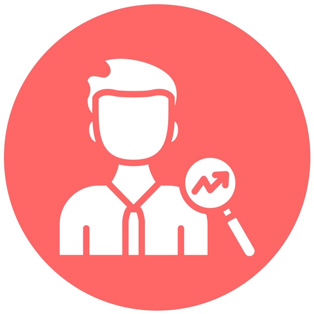 Diseño vectorial Estilo del icono de análisis de empleados