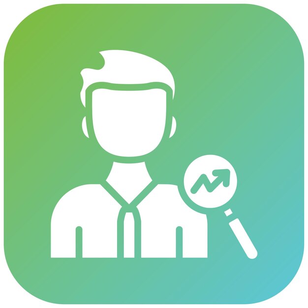 Diseño vectorial Estilo del icono de análisis de empleados