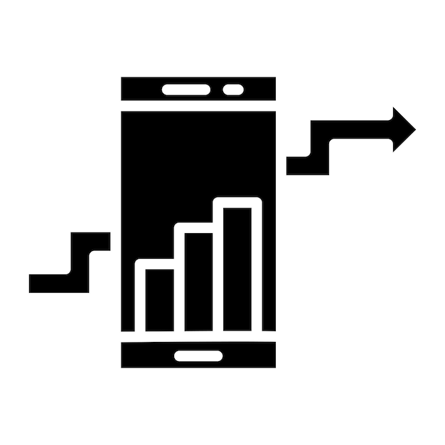 Diseño vectorial Estilo del icono de análisis móvil