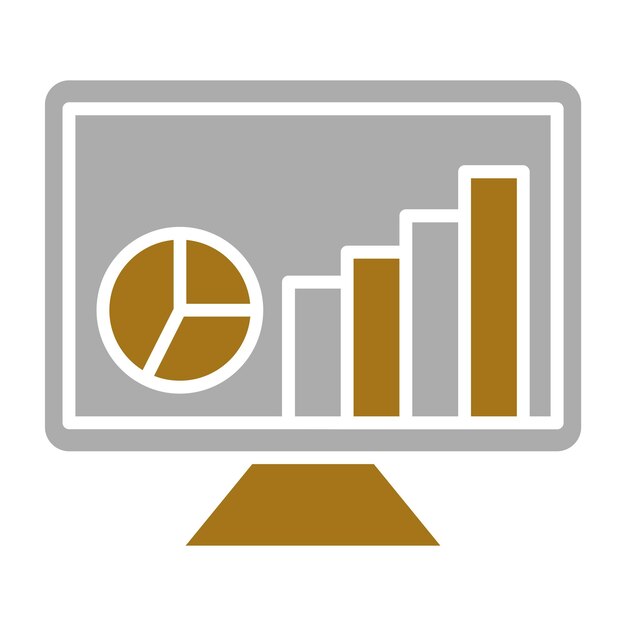 Diseño vectorial Estilo del icono de análisis web