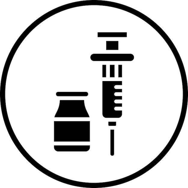 Diseño vectorial del estilo del icono de anestesia