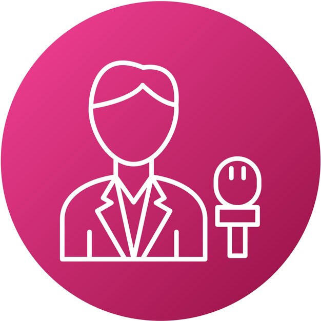 Diseño vectorial Estilo del icono del anfitrión de la fiesta