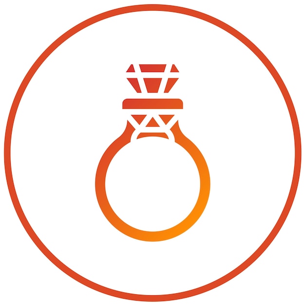 Diseño vectorial Estilo del icono del anillo