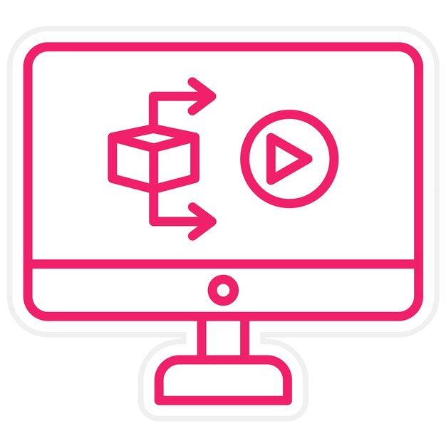 Diseño vectorial Estilo de icono de animación digital