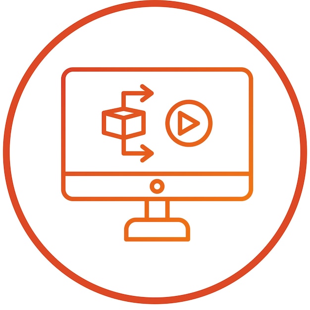 Diseño vectorial Estilo de icono de animación digital