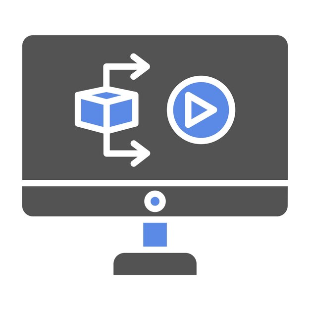 Diseño vectorial Estilo de icono de animación digital