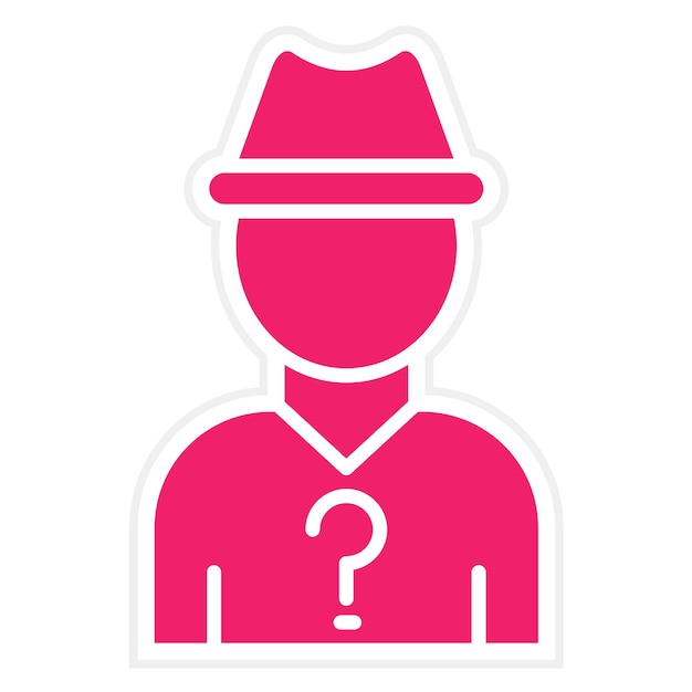 Diseño vectorial Estilo del icono de anonimato