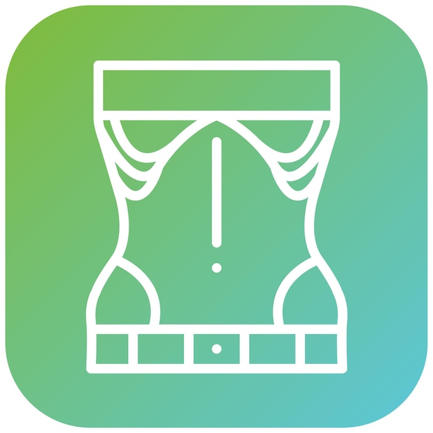 Diseño vectorial Estilo del icono de la anorexia