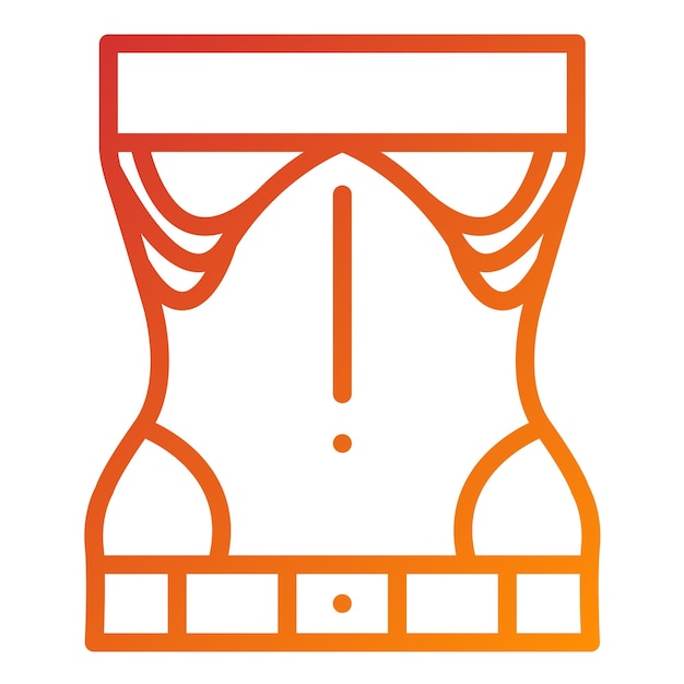 Diseño vectorial Estilo del icono de la anorexia