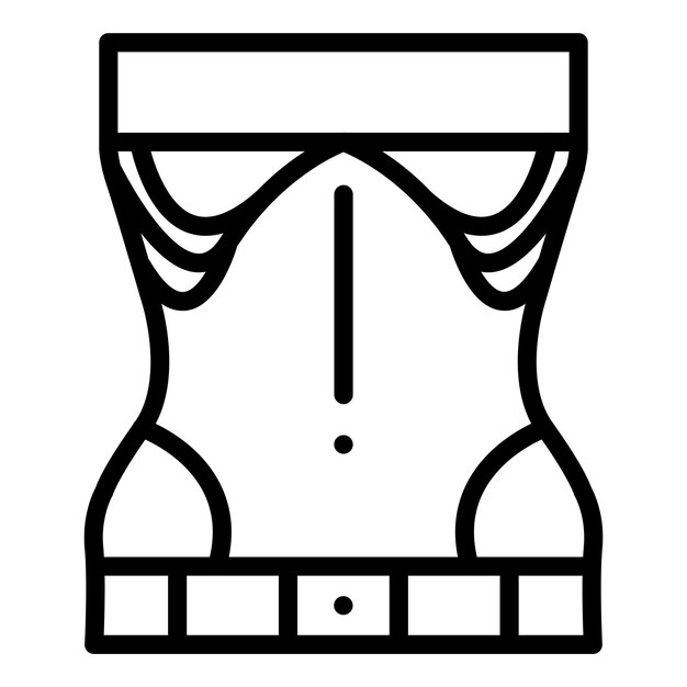 Diseño vectorial Estilo del icono de la anorexia