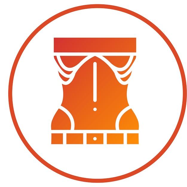 Diseño vectorial Estilo del icono de la anorexia