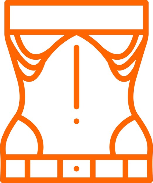 Diseño vectorial Estilo del icono de la anorexia