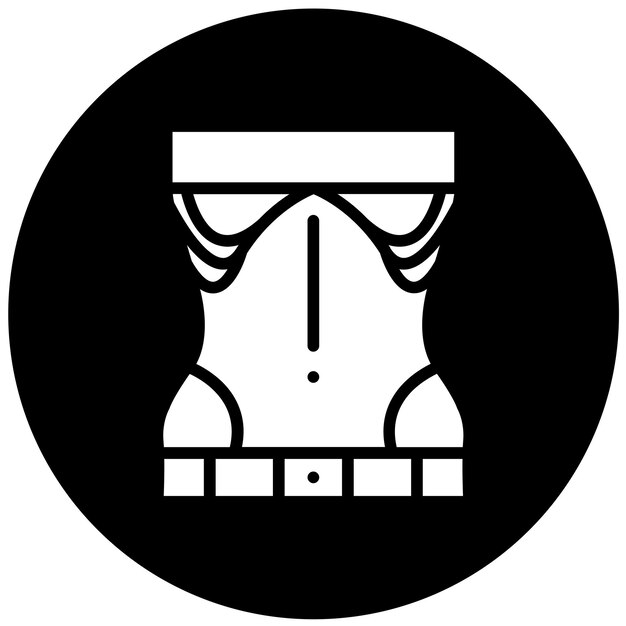 Diseño vectorial Estilo del icono de la anorexia
