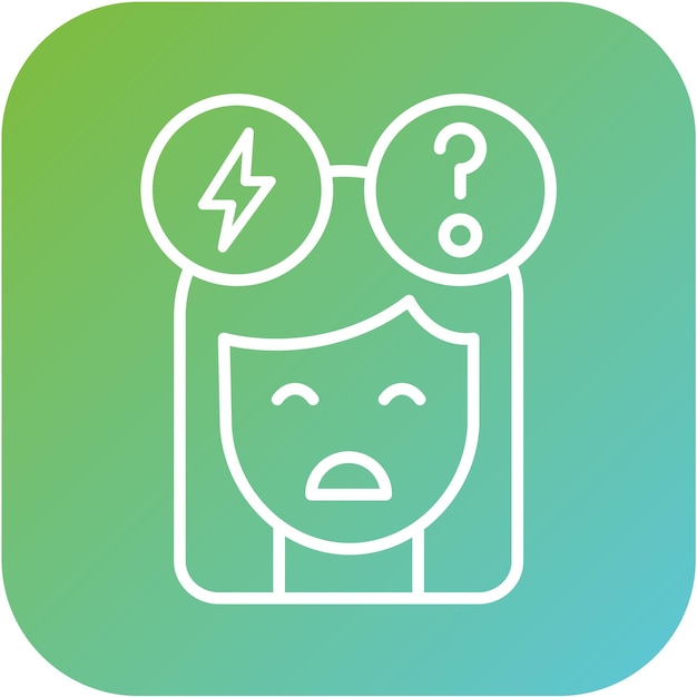 Diseño vectorial Estilo del icono de ansiedad