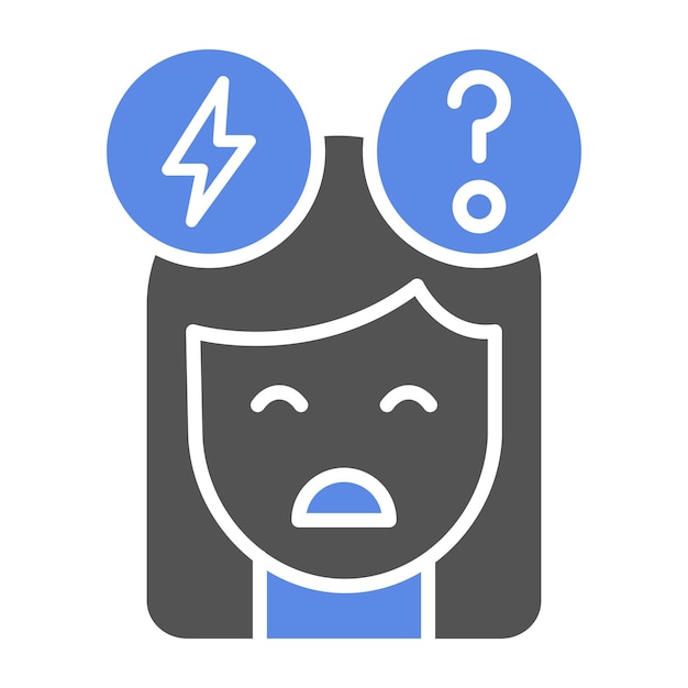 Diseño vectorial Estilo del icono de ansiedad
