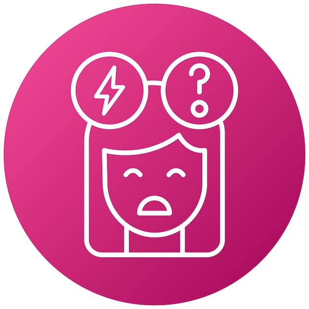 Diseño vectorial Estilo del icono de ansiedad