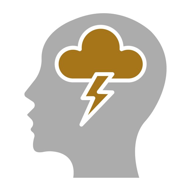 Diseño vectorial Estilo del icono de ansiedad