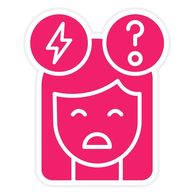 Diseño vectorial Estilo del icono de ansiedad