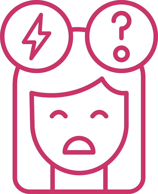 Diseño vectorial Estilo del icono de ansiedad