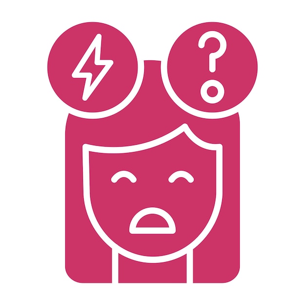 Diseño vectorial Estilo del icono de ansiedad