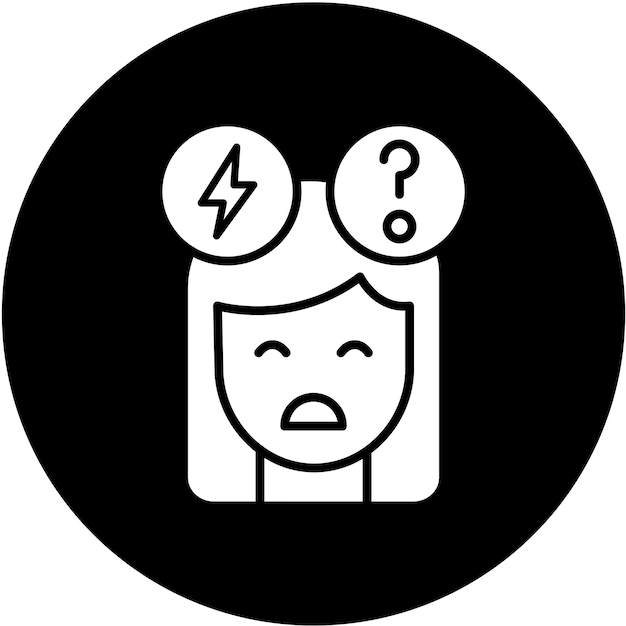 Diseño vectorial Estilo del icono de ansiedad