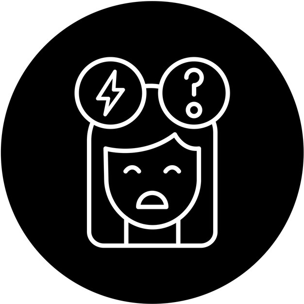 Diseño vectorial Estilo del icono de ansiedad