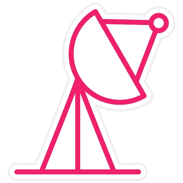 Diseño vectorial Estilo del icono de la antena de satélite