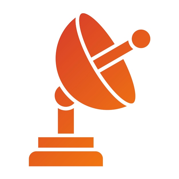 Diseño vectorial Estilo del icono de la antena de satélite