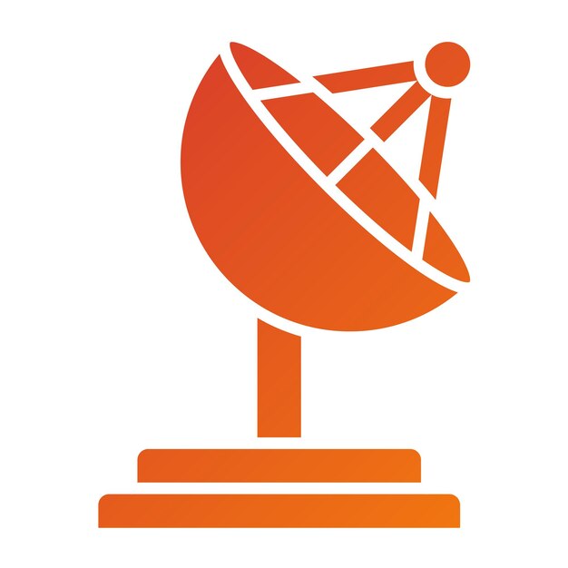 Diseño vectorial Estilo del icono de la antena de satélite