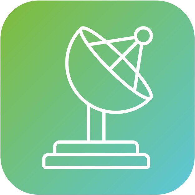 Diseño vectorial Estilo del icono de la antena de satélite