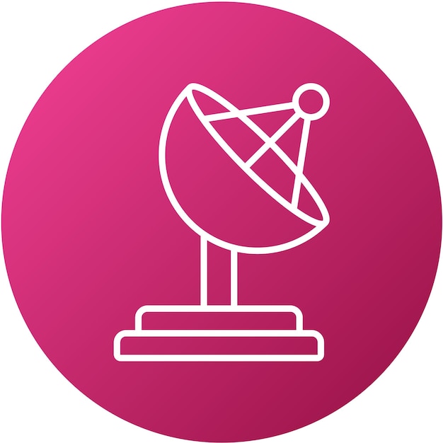 Diseño vectorial Estilo del icono de la antena de satélite