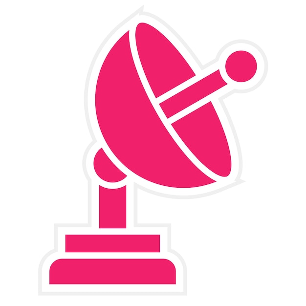 Diseño vectorial Estilo del icono de la antena de satélite