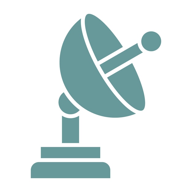 Diseño vectorial Estilo del icono de la antena de satélite
