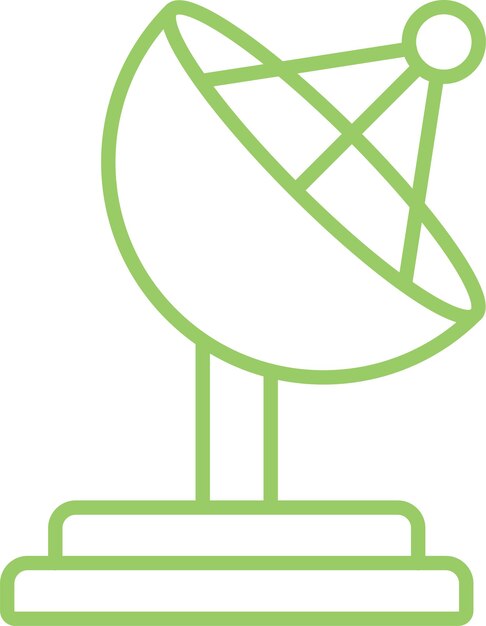 Diseño vectorial Estilo del icono de la antena de satélite
