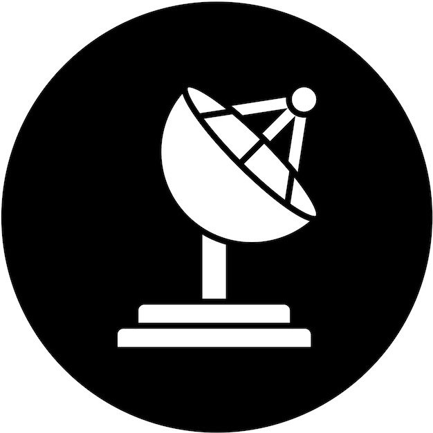 Diseño vectorial Estilo del icono de la antena de satélite