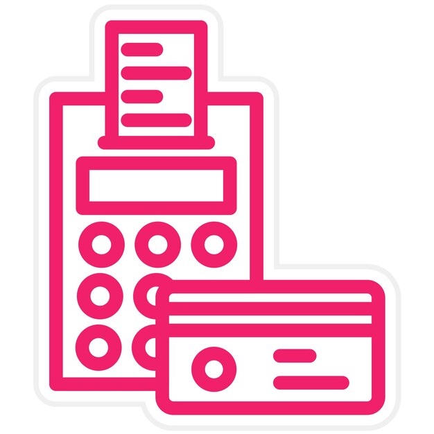 Diseño vectorial Estilo del icono del anticipo en efectivo del comerciante