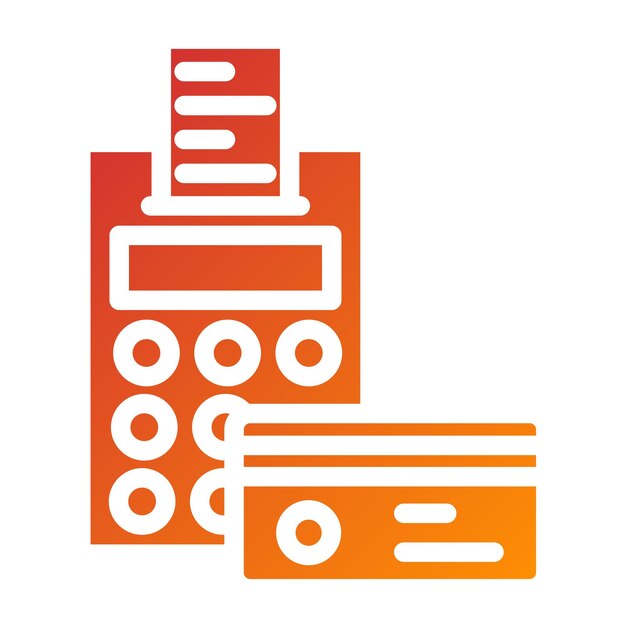 Diseño vectorial Estilo del icono del anticipo en efectivo del comerciante