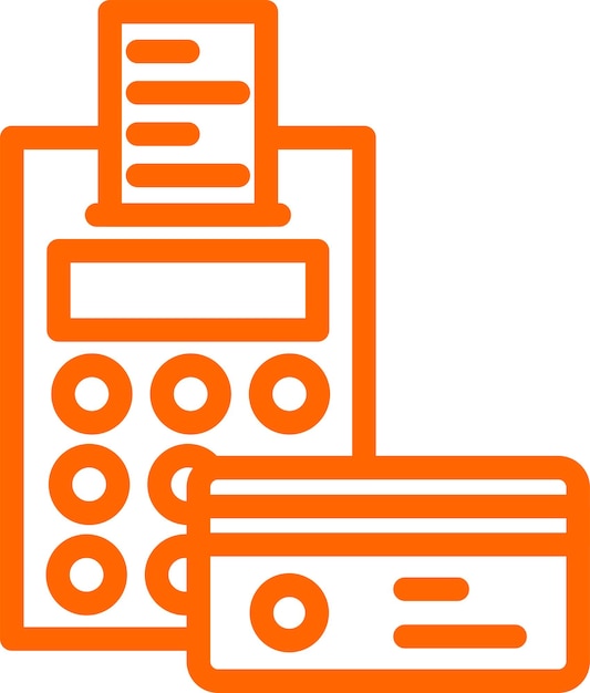 Diseño vectorial Estilo del icono del anticipo en efectivo del comerciante