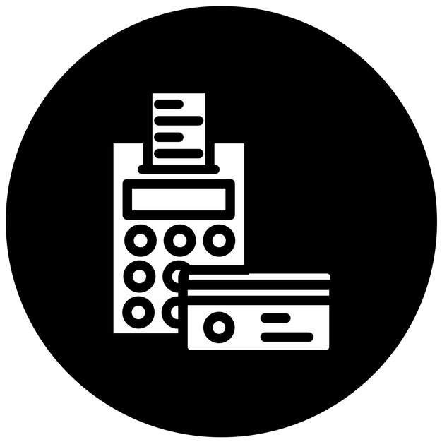 Diseño vectorial Estilo del icono de anticipo de efectivo del comerciante