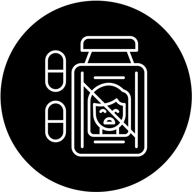 Diseño vectorial Estilo del icono antidepresivo