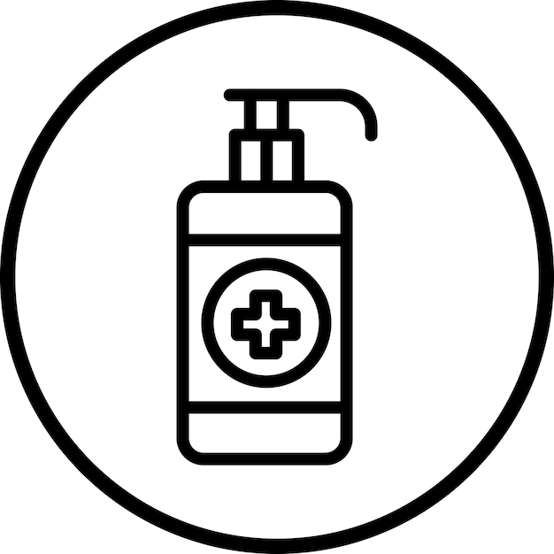 Diseño vectorial Estilo de icono antiséptico